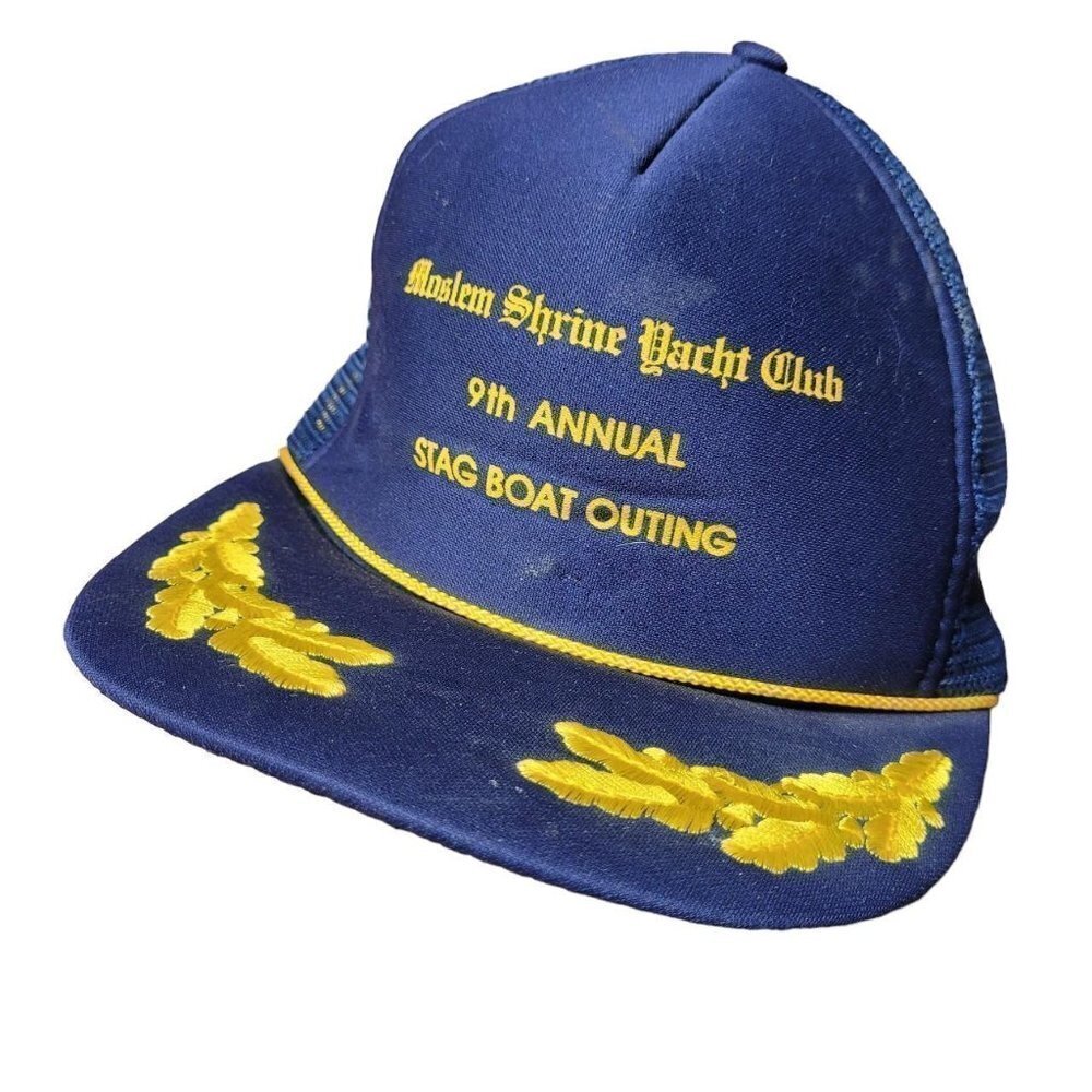 Vintage 80s Moslem Shrine Yacht Club Cap